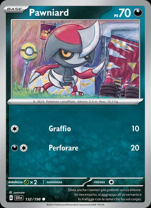 Pawniard card in Italian