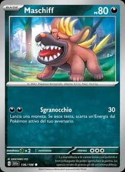 Maschiff card in Italian