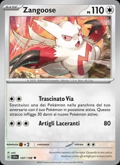 Zangoose card in Italian