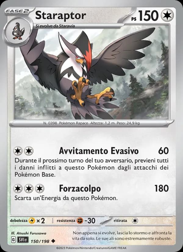 Staraptor card in Italian