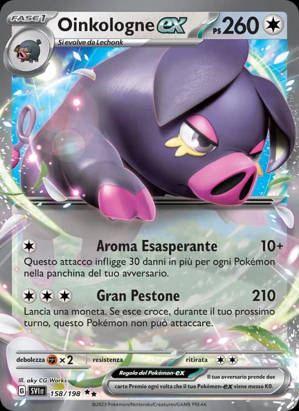 Oinkologne-ex card in Italian