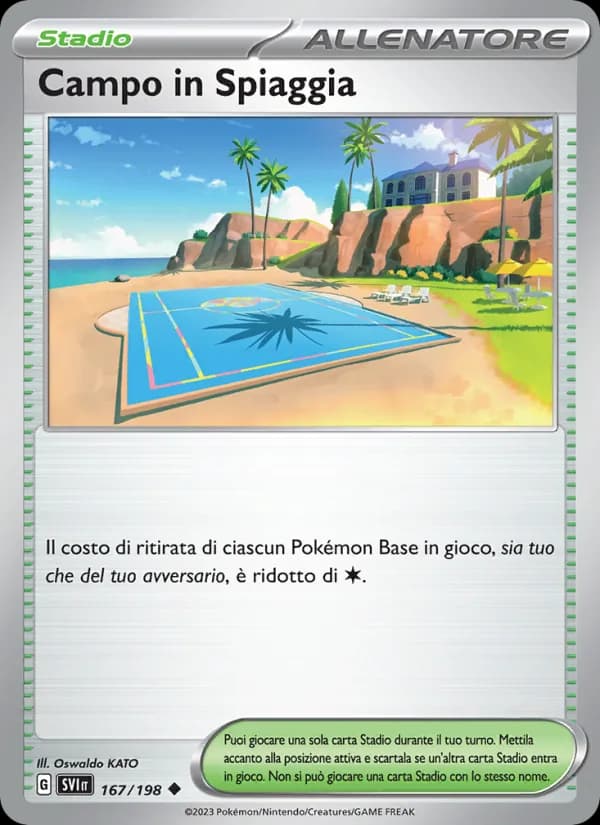 Campo in Spiaggia card in Italian