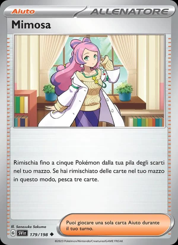 Mimosa card in Italian