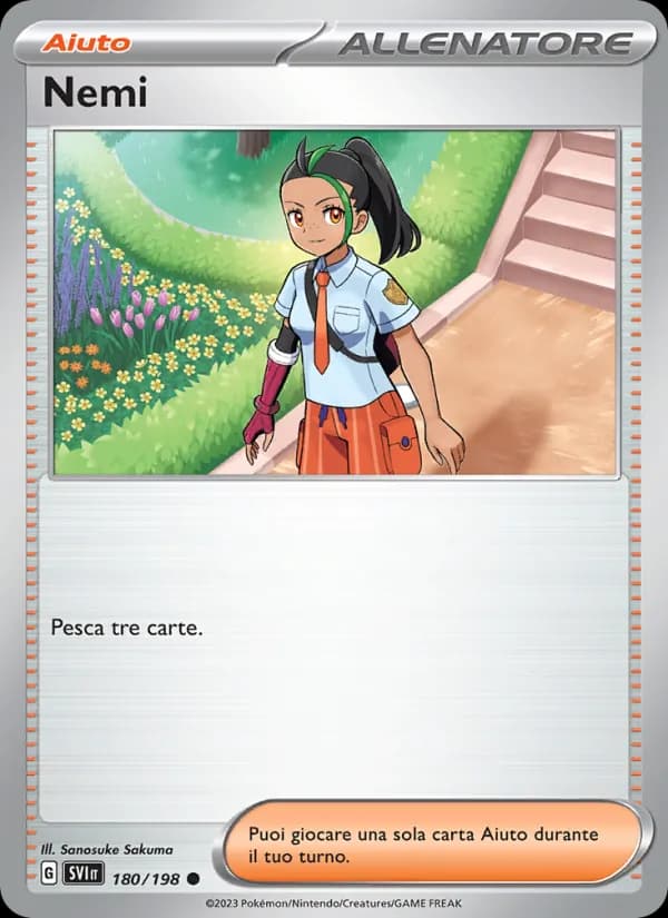 Nemi card in Italian