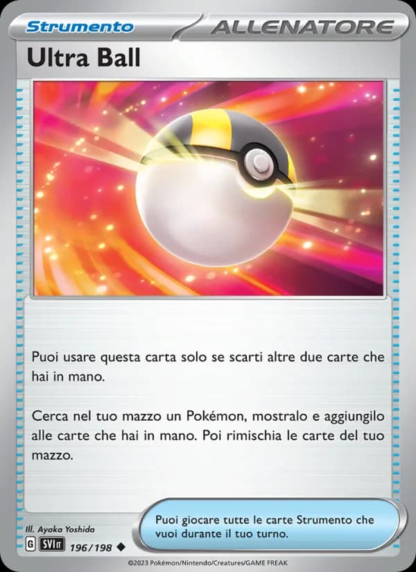 Ultra Ball card in Italian