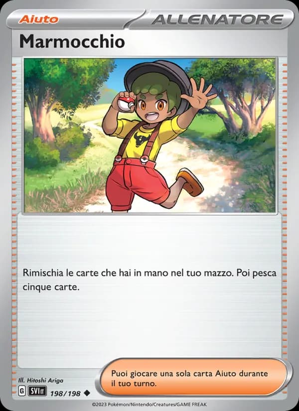Marmocchio card in Italian
