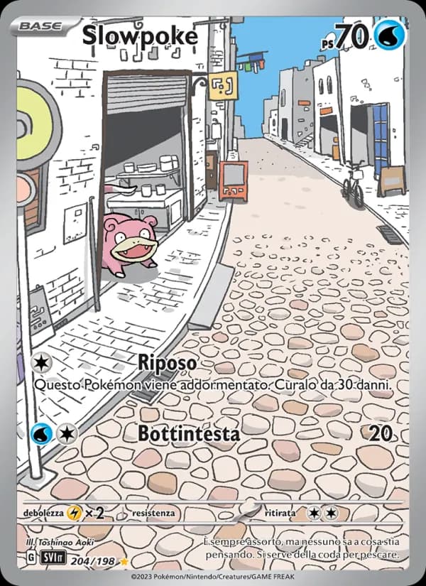 Slowpoke card in Italian