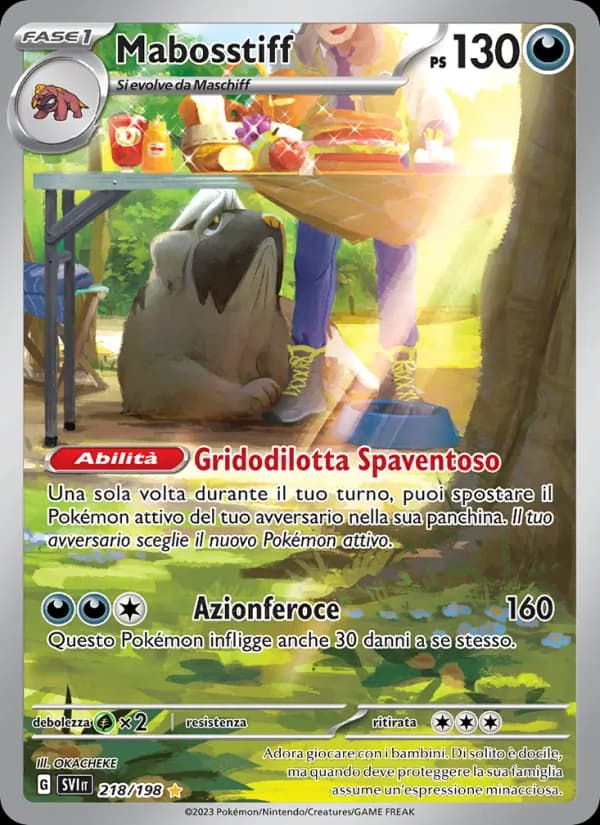 Mabosstiff card in Italian