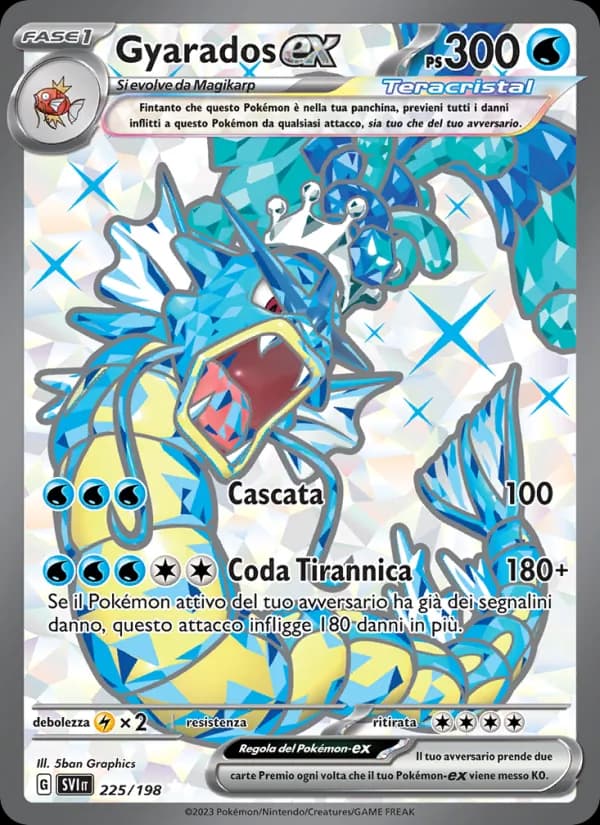 Gyarados-ex card in Italian