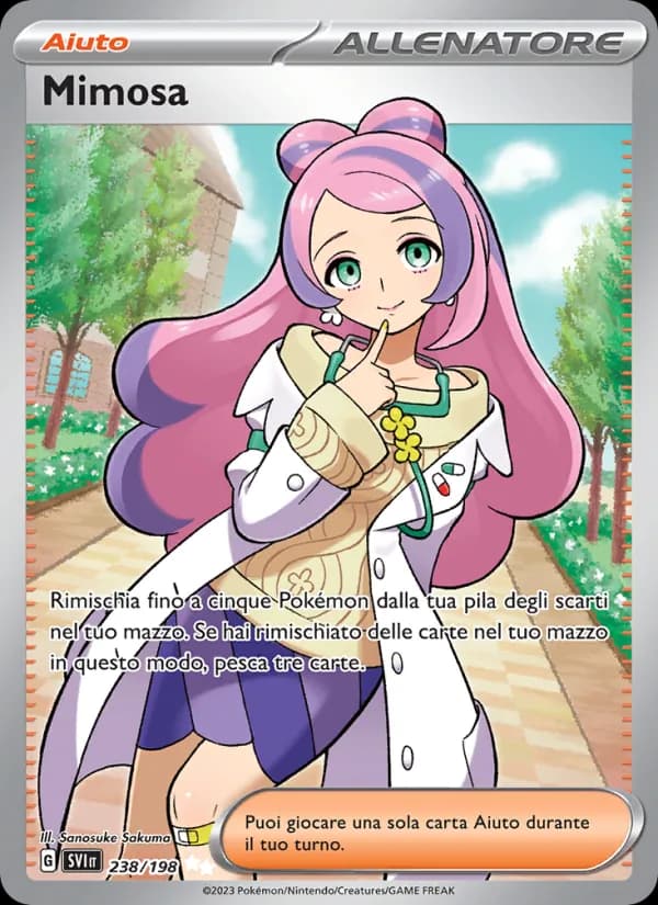 Mimosa card in Italian