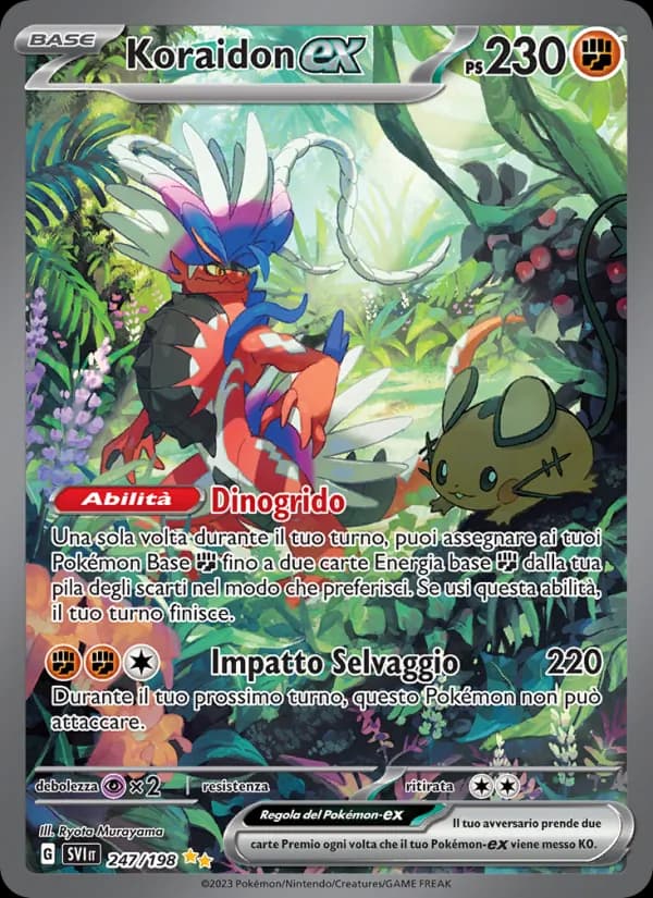 Koraidon-ex card in Italian