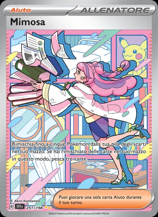 Mimosa card in Italian