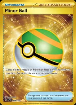 Minor Ball card in Italian