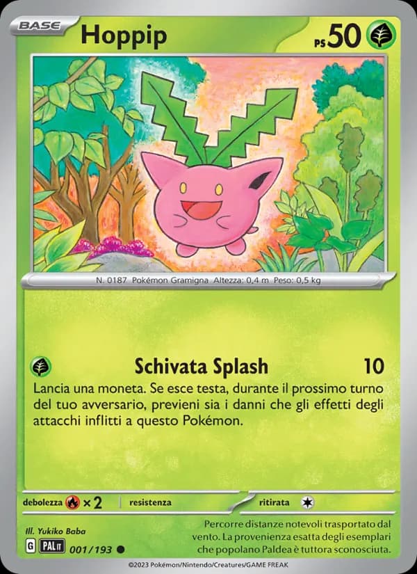 Hoppip card in Italian