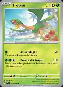 Tropius card in Italian