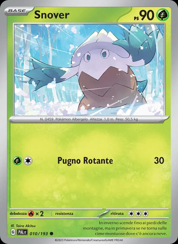 Snover card in Italian