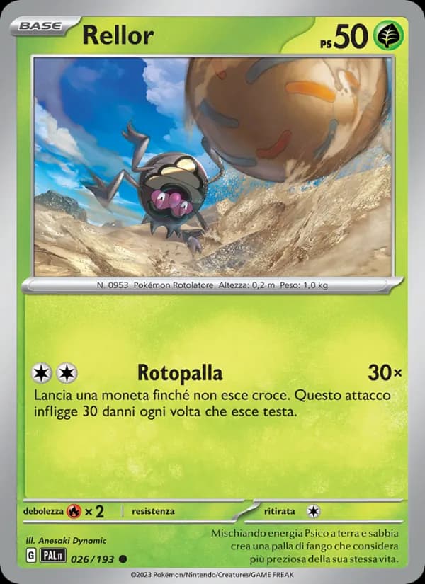 Rellor card in Italian