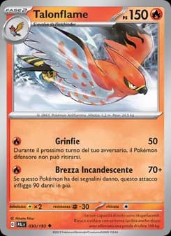 Talonflame card in Italian