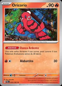 Oricorio card in Italian