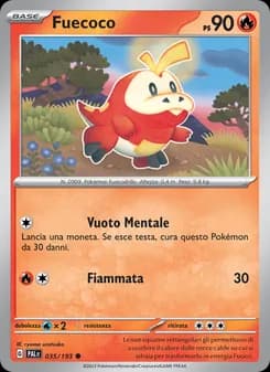 Fuecoco card in Italian