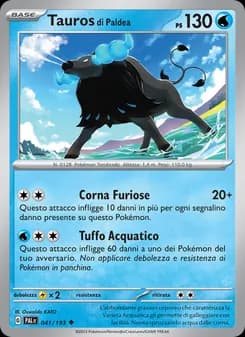 Tauros di Paldea card in Italian