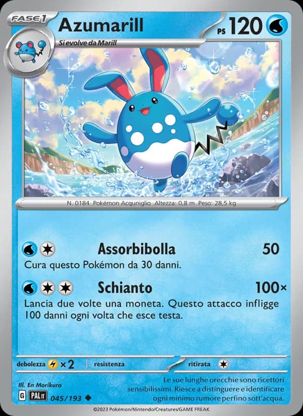 Azumarill card in Italian