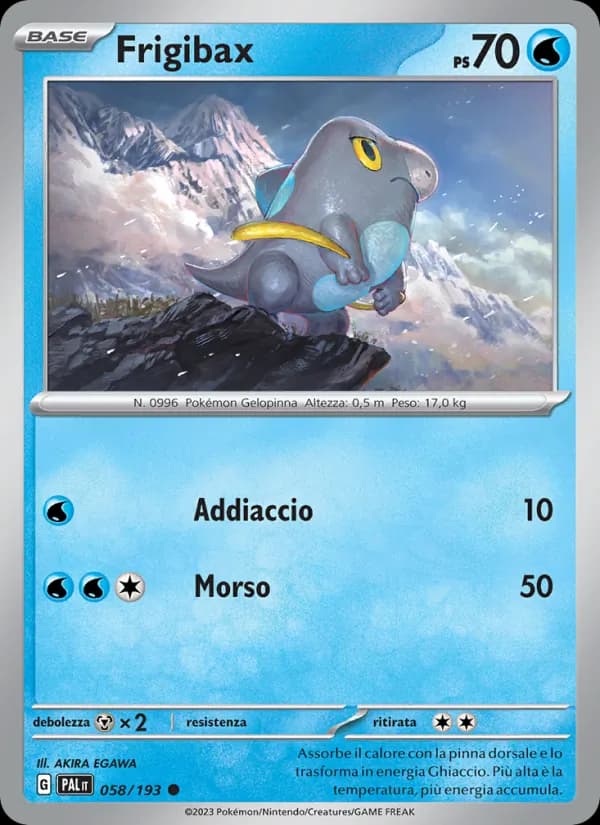 Frigibax card in Italian