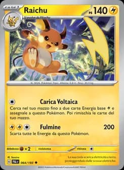 Raichu card in Italian