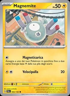 Magnemite card in Italian