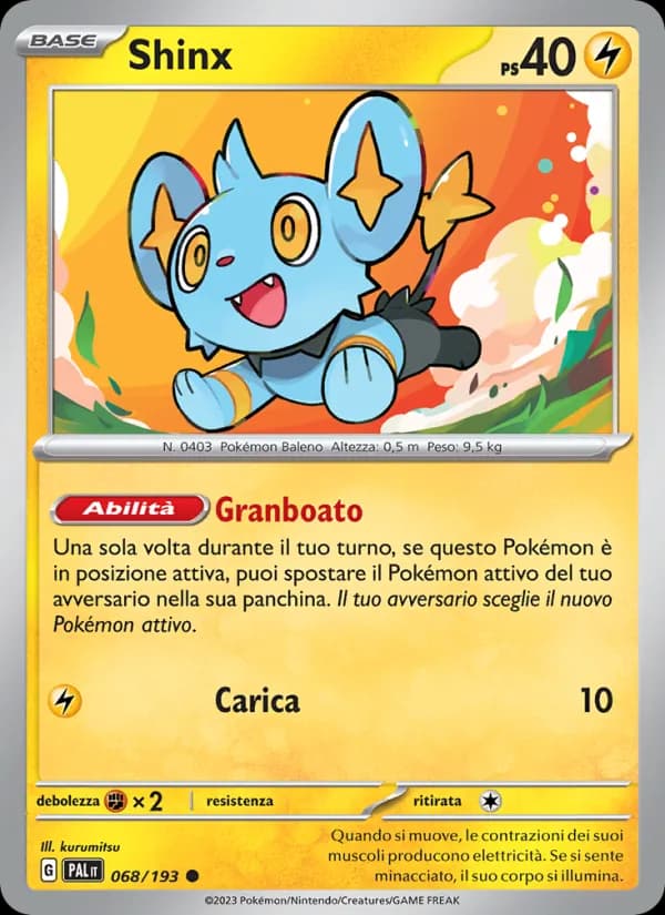 Shinx card in Italian