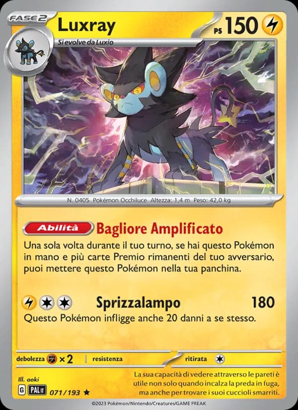Luxray card in Italian