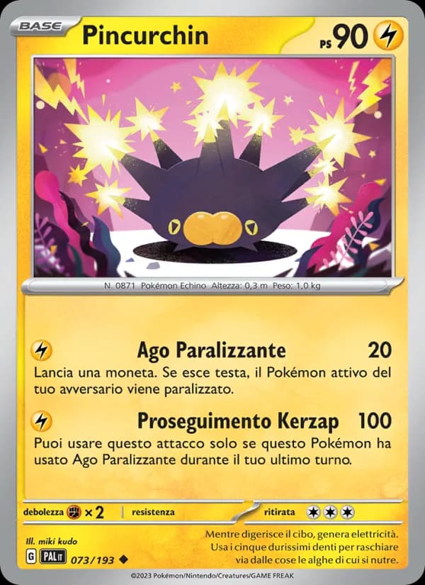 Pincurchin card in Italian