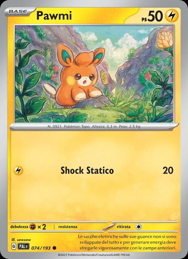 Pawmi card in Italian