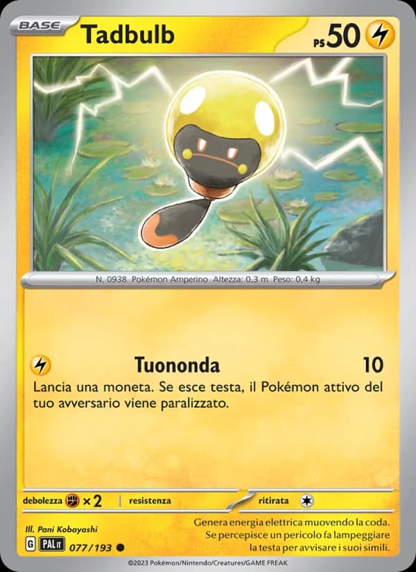 Tadbulb card in Italian