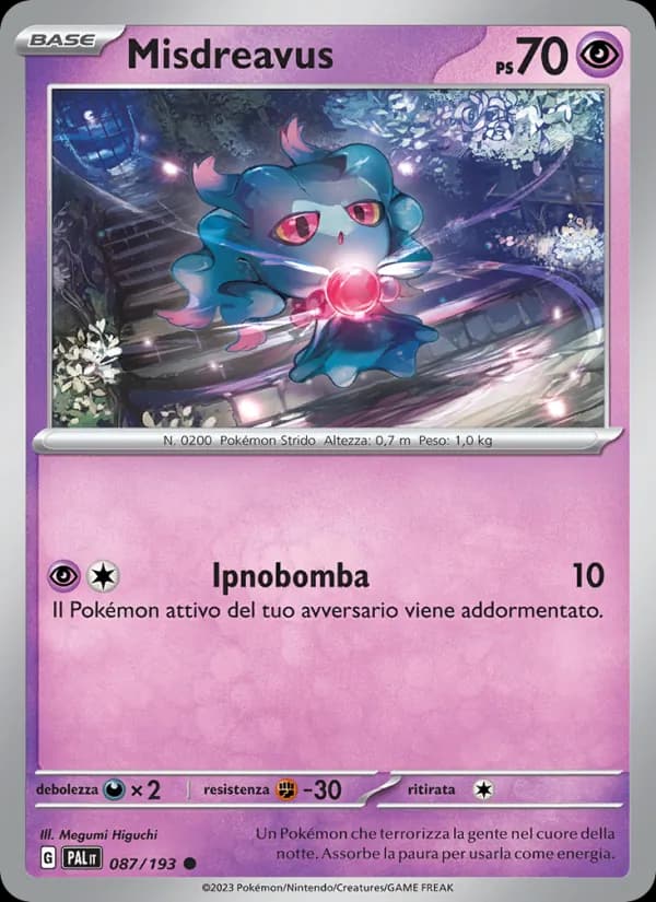 Misdreavus card in Italian