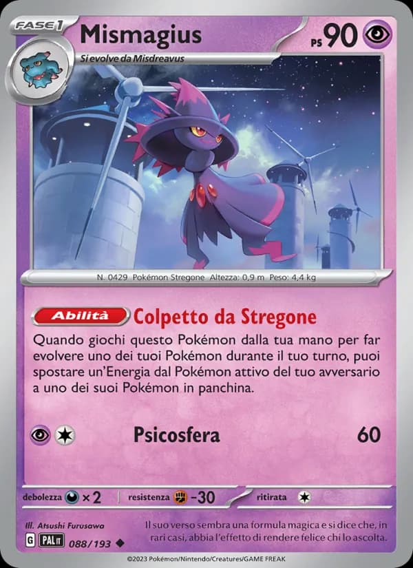 Mismagius card in Italian