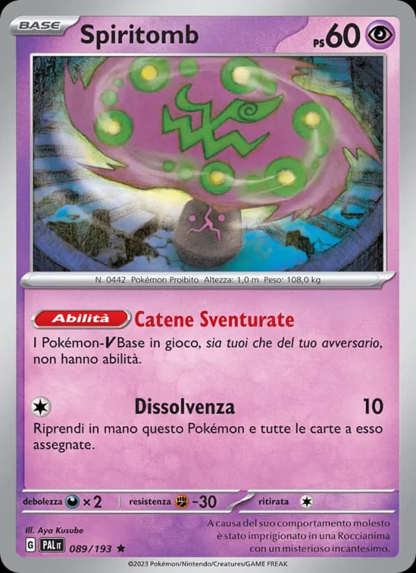 Spiritomb card in Italian