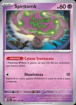 Spiritomb card in Italian