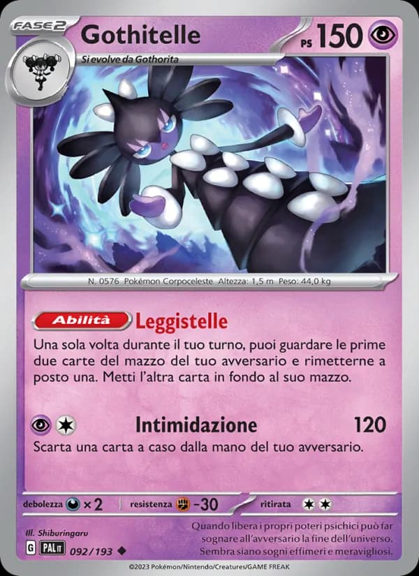 Gothitelle card in Italian