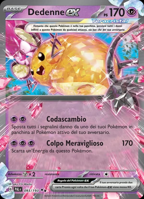 Dedenne-ex card in Italian