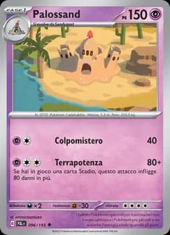 Palossand card in Italian