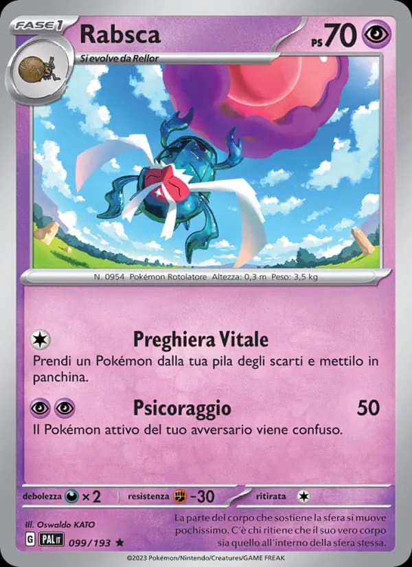 Rabsca card in Italian
