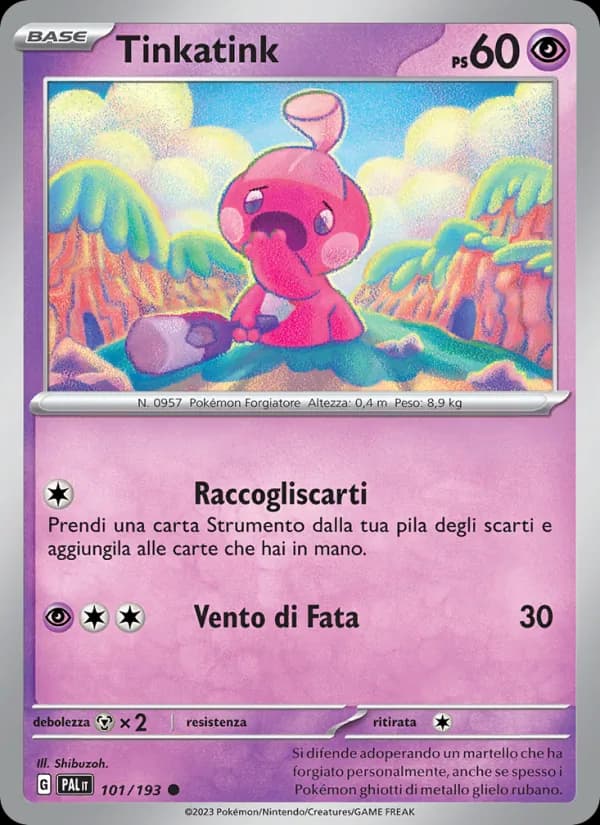 Tinkatink card in Italian
