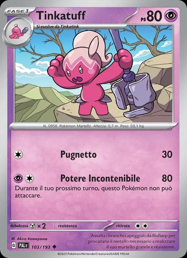 Tinkatuff card in Italian