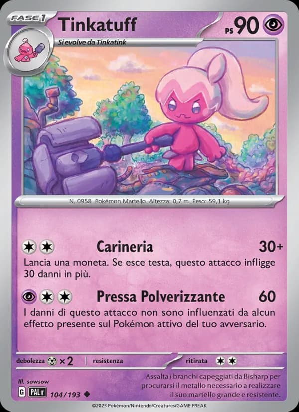 Tinkatuff card in Italian