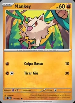 Mankey card in Italian