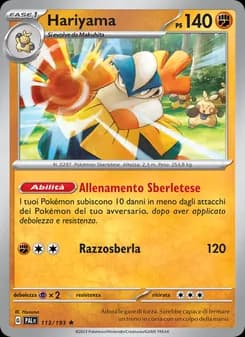 Hariyama card in Italian