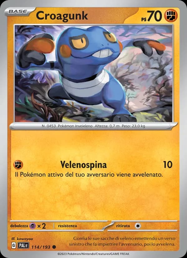 Croagunk card in Italian