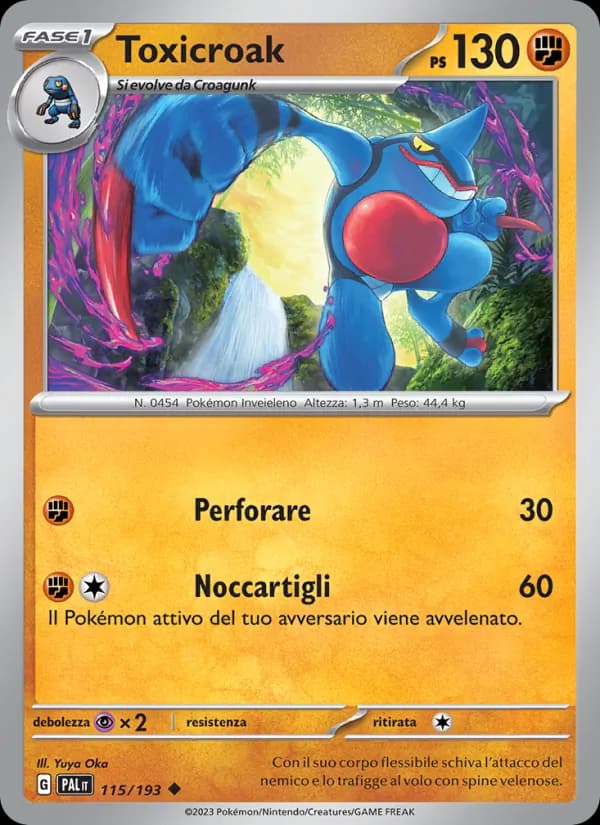 Toxicroak card in Italian