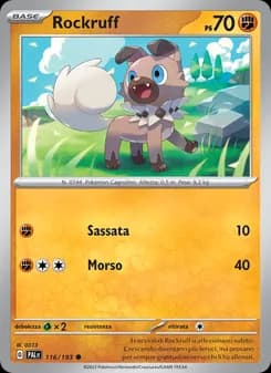 Rockruff card in Italian